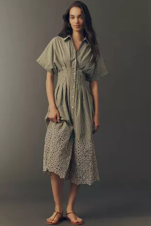 The Tobie Eyelet Shirt Dress