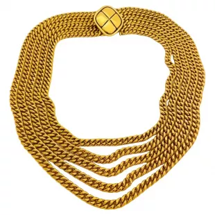 Vintage Multi Strand Chain Necklace