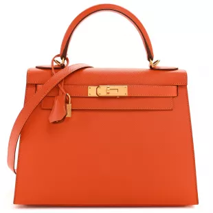 Kelly Handbag Feu Epsom