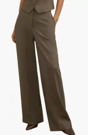 Solene Wool Blend Wide Leg Pants