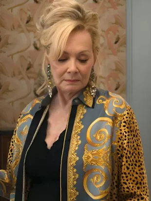 Jean Smart Hacks S05 Yellow Printed Button-Up Shirt