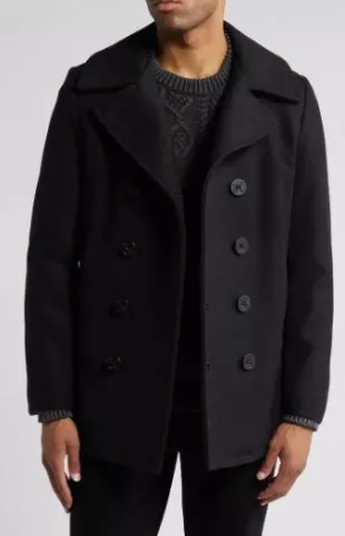 Wool Blend Peacoat