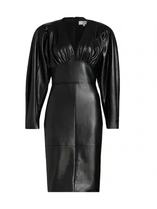 black linen sleeveless dress Bennette Dress - Black