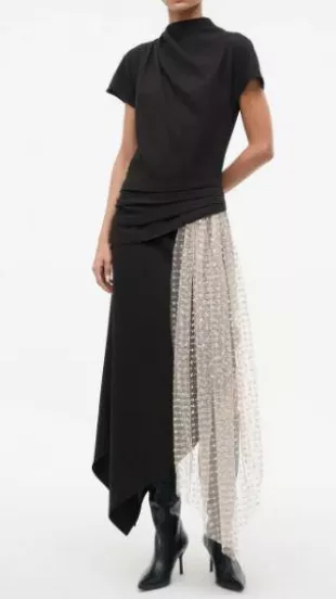 Effie Draped High-Low Dress