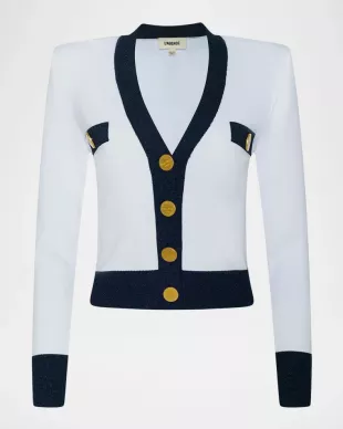 Taya Cropped V-Neck Cardigan