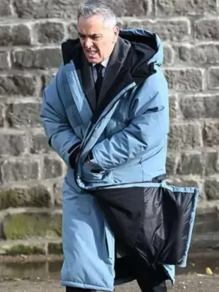 Run Away S01 Simon Greene Blue Puffer Coat