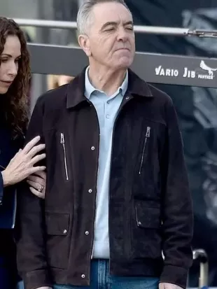 Run Away S01 James Nesbitt Black Suede Leather Jacket