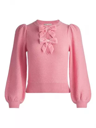 Doris Puff Sleeve Bow Sweater
