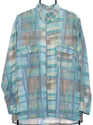 Saturday Night Live UK George Fouracres Blue Silk Shirt