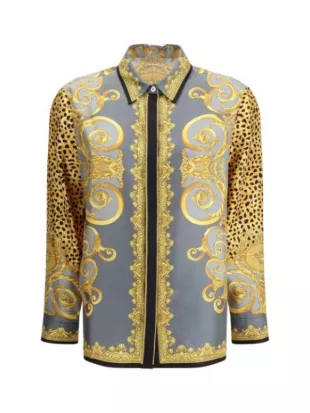 Hacks S05 Jean Smart Yellow Printed Button-Up Shirt