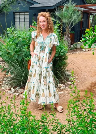 Market Birds in Paradise Dress