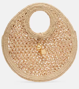 Spiaggia Small Raffia Basket Bag