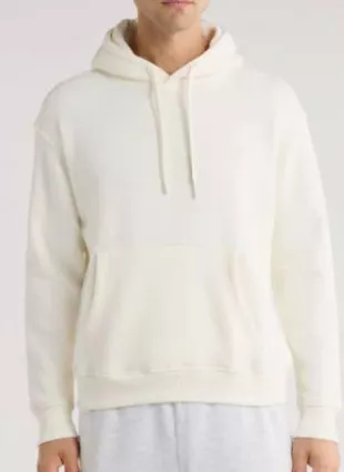 Relaxed Solid Fleece Hoodie