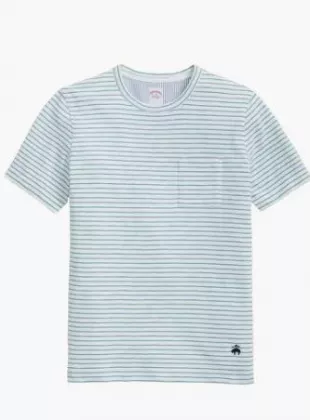 Slub Stripe Cotton T-Shirt