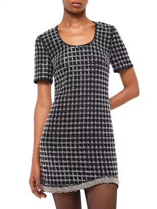 Vivalie Embellished Grid Minidress