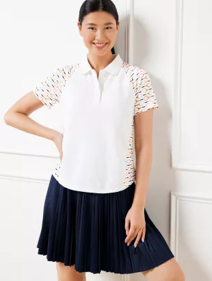 Piqué Short Sleeve Polo Tennis Racket