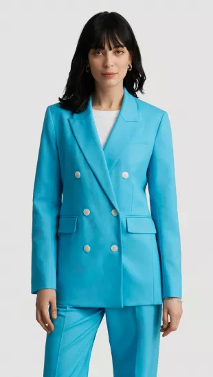 Double-Breasted Blazer in Seasonless Wool