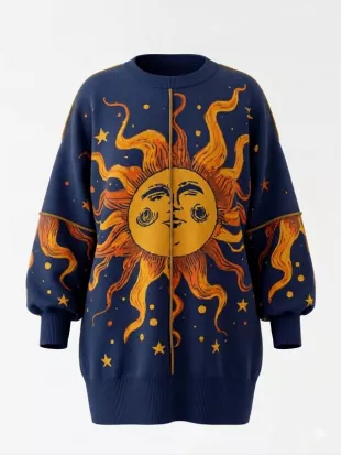 The View 2026 Whoopi Goldberg Sun Print Oversized Sweater