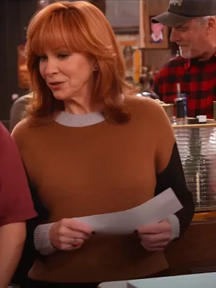 Happys Place S2 Reba McEntire Brown and Black Sweater