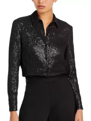 Hollywood Squares S02 Whitney Cummings Sequin Shirt