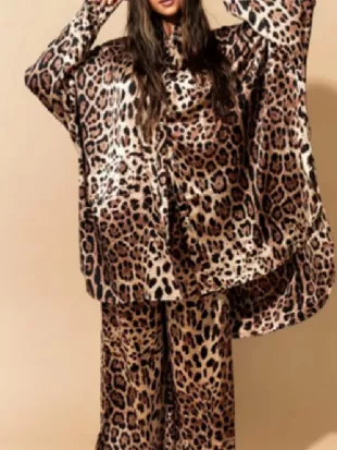 The View 2026 Whoopi Goldberg Leopard Print Oversized Shirt