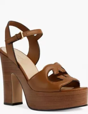 Cutout Platform Heeled Sandals