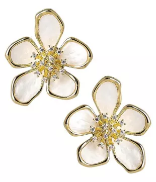 Elinore Mother of Pearl Floral Earring