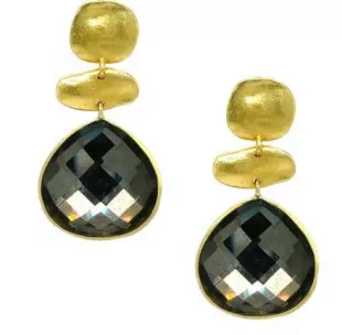 Pyrite Drop Earrings