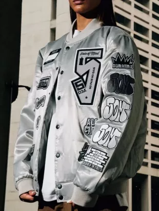 Motorvalley S01 Davide Donin Grey Varsity Jacket