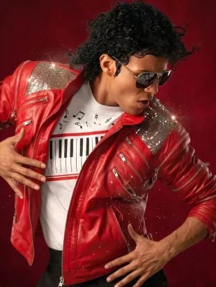 Jaafar Jackson Michael Beat It Red Jacket