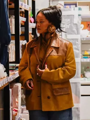 Bambino Paris Rihanna Suede Leather Jacket