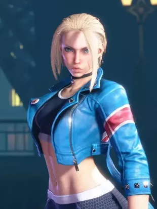 Street Fighter 6 Cammy Blue Cropped Jacket