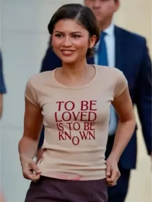 The Drama 2026 Zendaya Beige T-Shirt