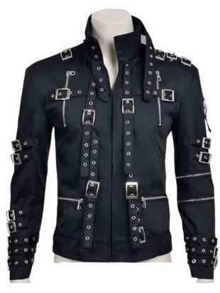 Michael Jackson Bad Concert Biker Belted Jacket