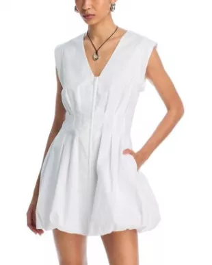 Women's Gale Zip Front Bubble Hem Mini Dress