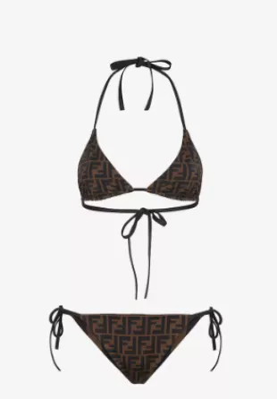 Brown Lycra® Reversible Bikini