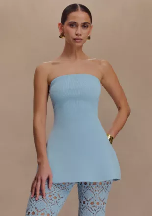 Anette Bandage Knit Strapless Top