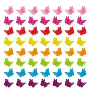 50 Packs Assorted Color Butterfly Hair Clips