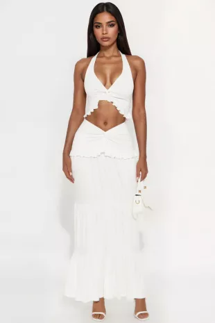 Wanderlust Halter Maxi Skirt Set