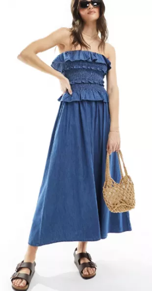 Soft Denim Maxi Dress