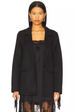 Black Fringe Jacket