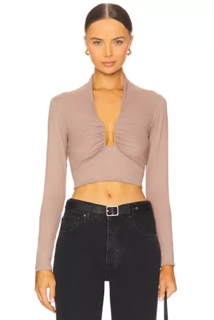Square Wire Long Sleeve Top