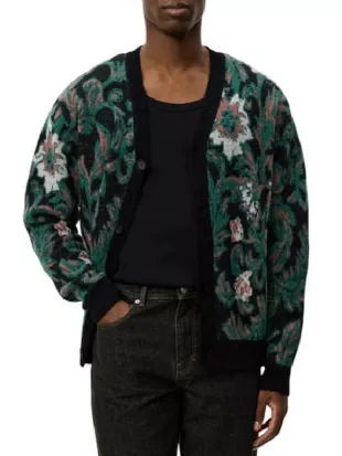 American Idol S24 Braden Rumfelt Green Floral Cardigan