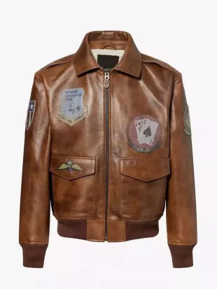 Jayson Tatum Brown Leather Jacket