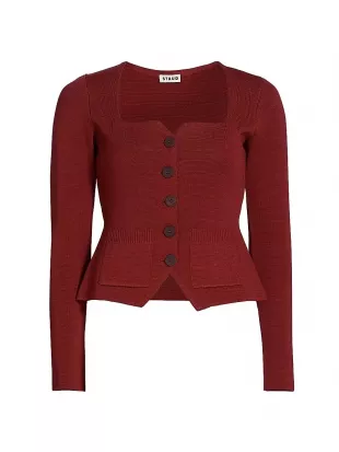 Rachela Knit Button-Front Top