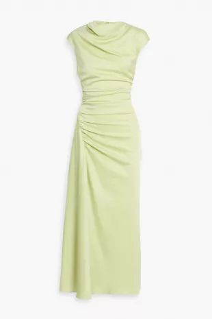 Burke Draped Satin Maxi Dress
