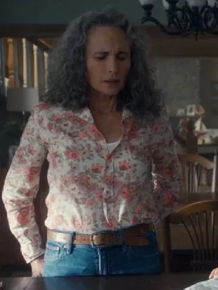 The Way Home Andie Macdowell Floral Printed Shirt