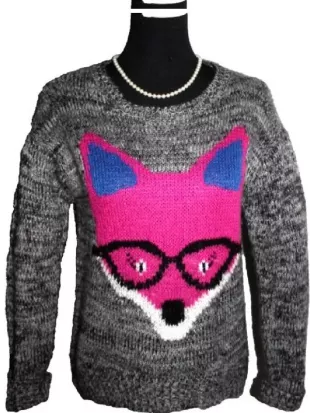 Criminal Minds S09 Kirsten Vangsness Grey Fox Print Sweater