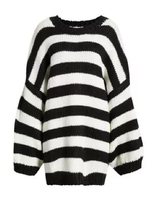 The View Whoopi Goldberg Stripe Chunky Knit Sweater