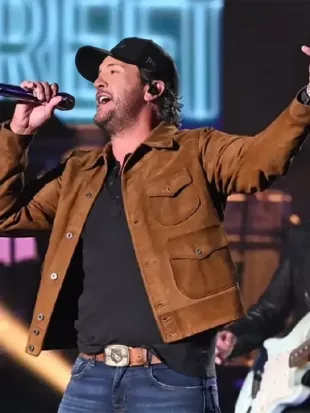 Luke Bryan 2026 Brown Suede Jacket
